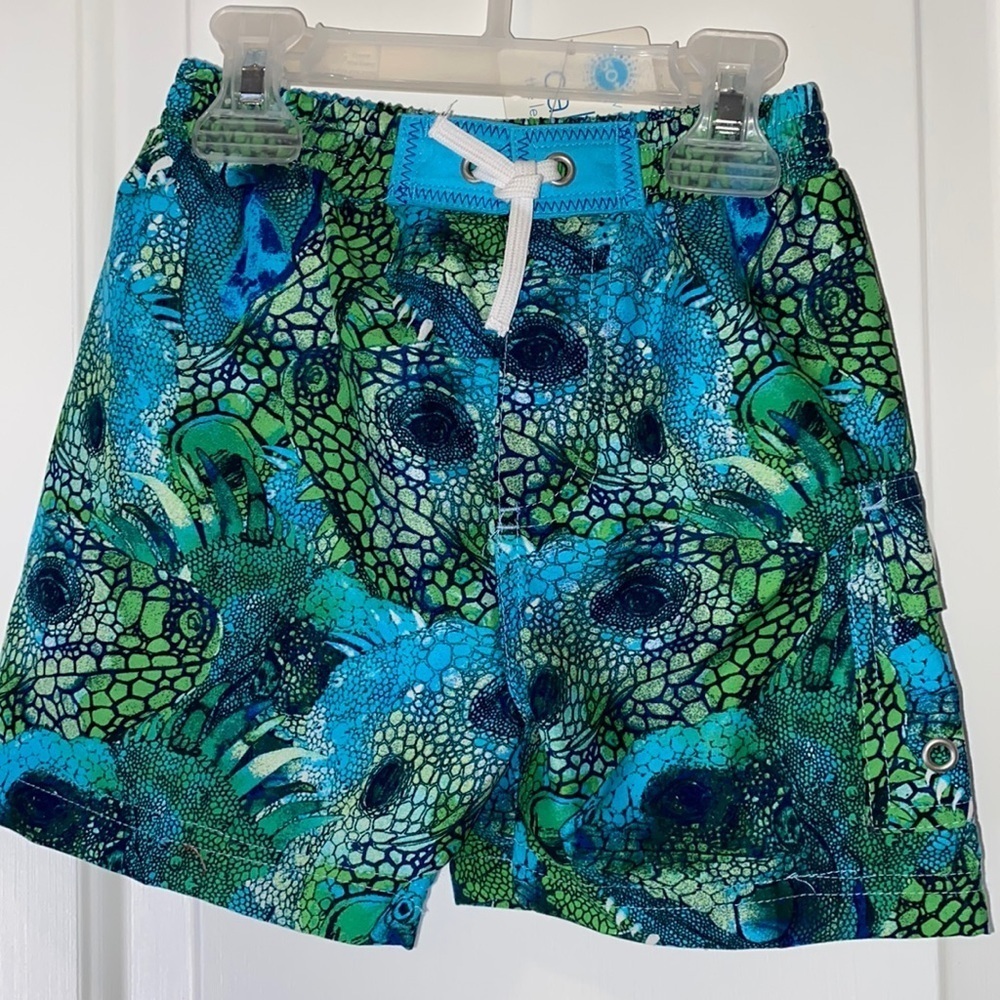 NWT Cabana Life | Swim Trunks Blue Green Baby Boys Size 18-24m